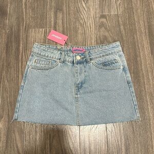 NWT Edikted Jean Mini Skirt